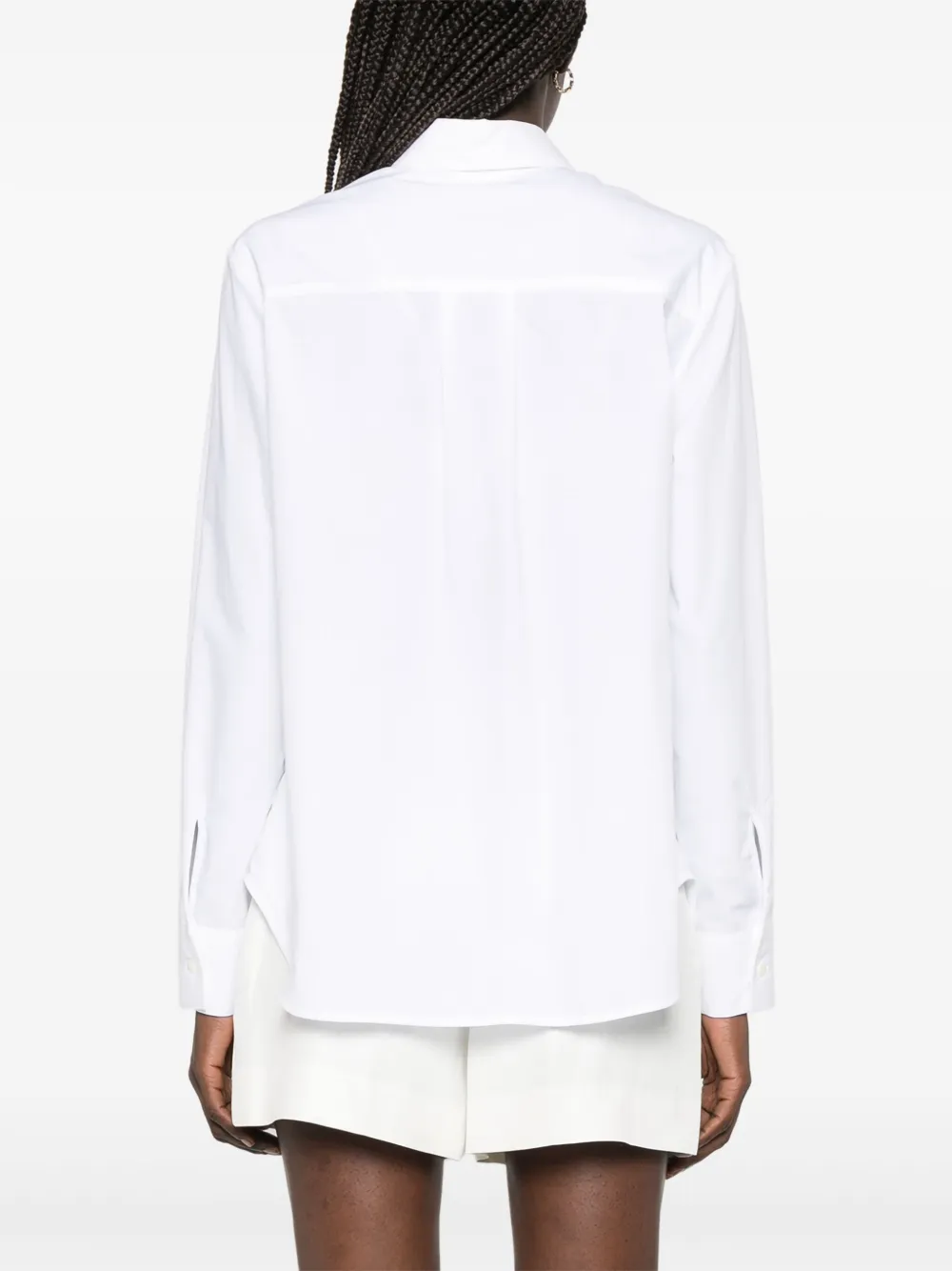 P.a.r.o.s.h White Cotton Shirt With Classic Collar In White