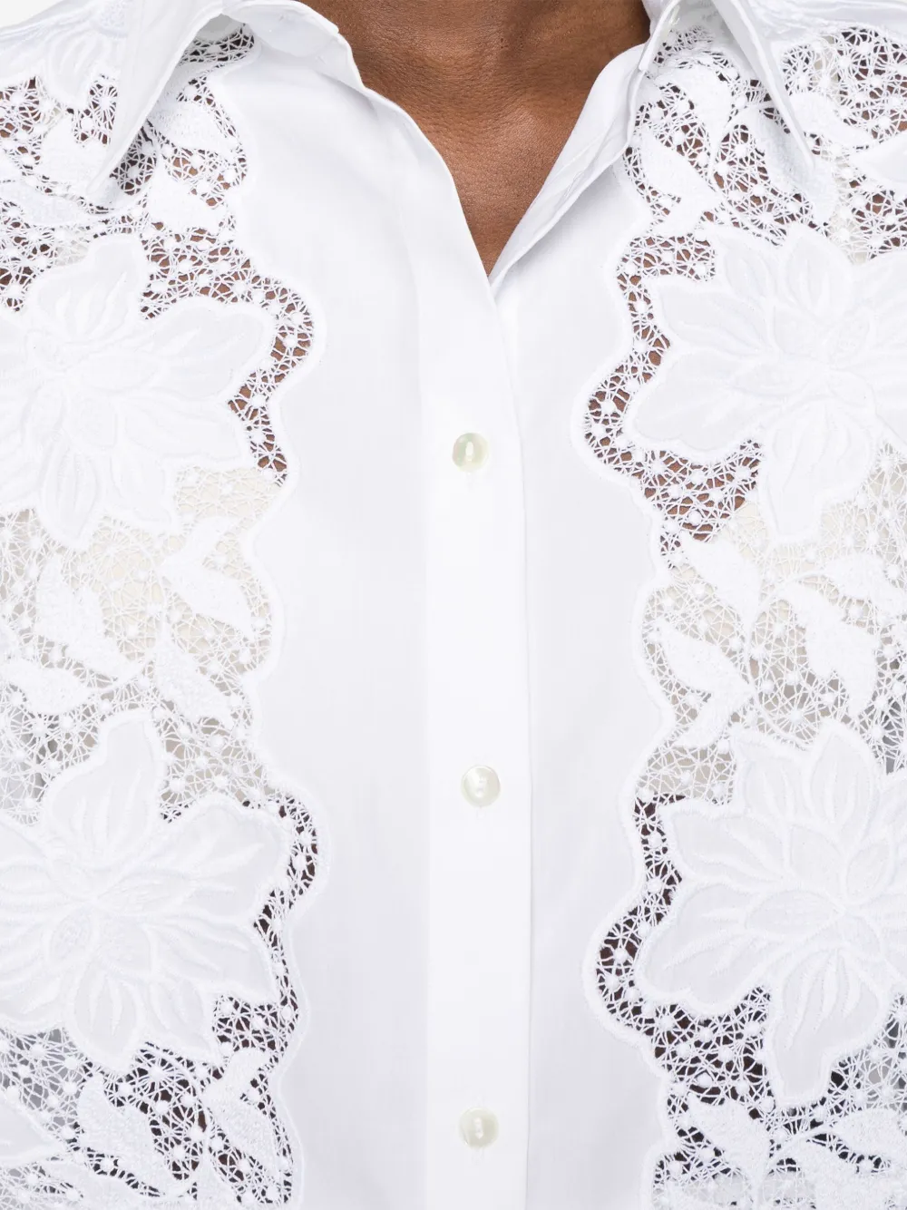P.a.r.o.s.h White Cotton Shirt With Classic Collar In White