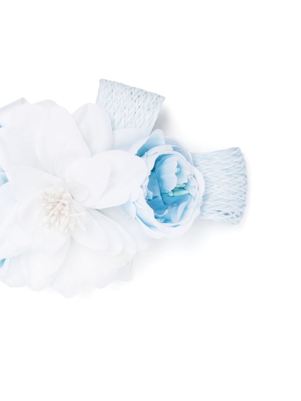 Colorichiari floral-appliqué hair clip - Blue