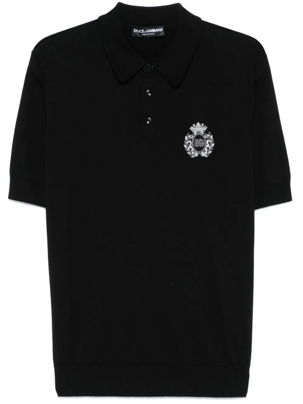 Dolce & Gabbana Poloshirt met geborduurd logo Zwart