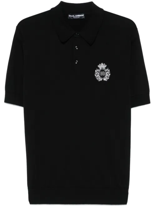 Polo à logo brodé - Dolce & Gabbana - Modalova