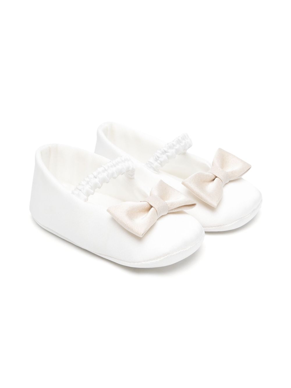 Colorichiari bow-detail ballet flats - White