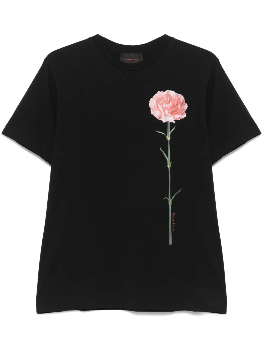 carnation-print T-shirt