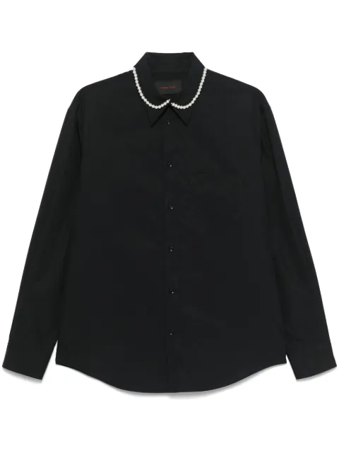 Simone Rocha camisa con detalle de perlas artificiales