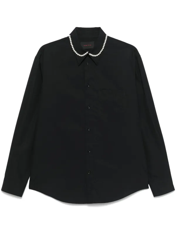 Simone Rocha フェイクパール シャツ | ブラック | FARFETCH JP