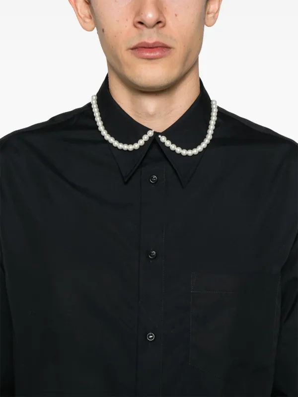 Simone Rocha フェイクパール シャツ | ブラック | FARFETCH JP