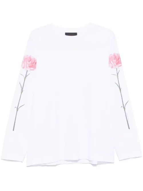 T-shirt imprimé à manches longues - Simone Rocha - Modalova
