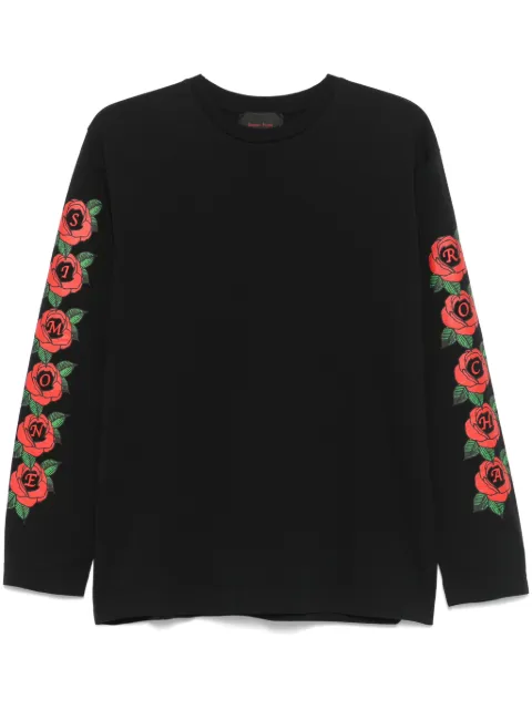 Simone Rocha playera con logo Cluster Rose estampado