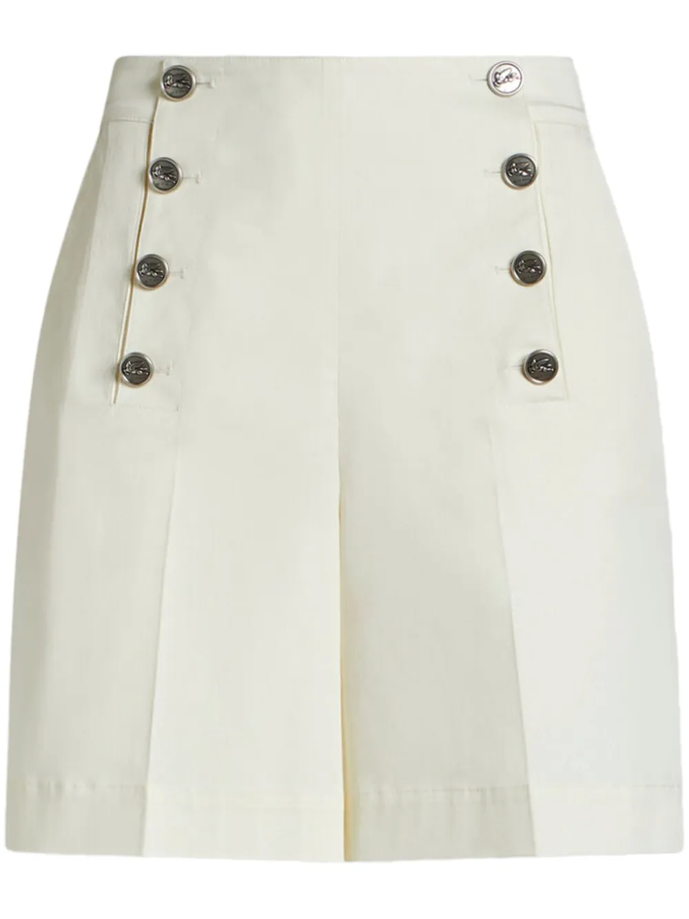 ETRO Shorts con bottoni Pegaso - Bianco