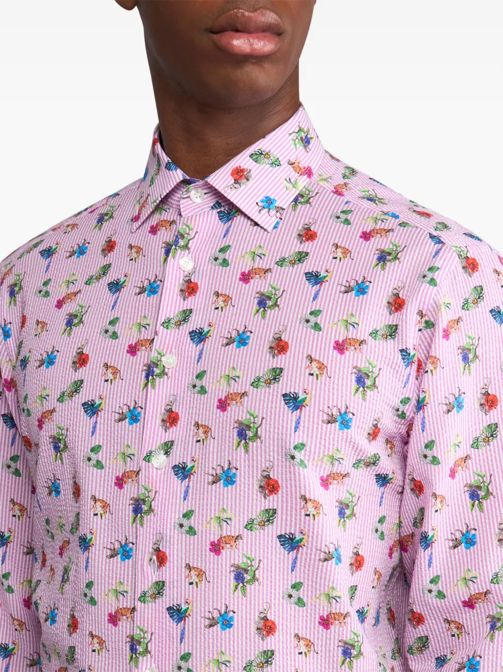 ETRO Overhemd met bloemenprint Roze