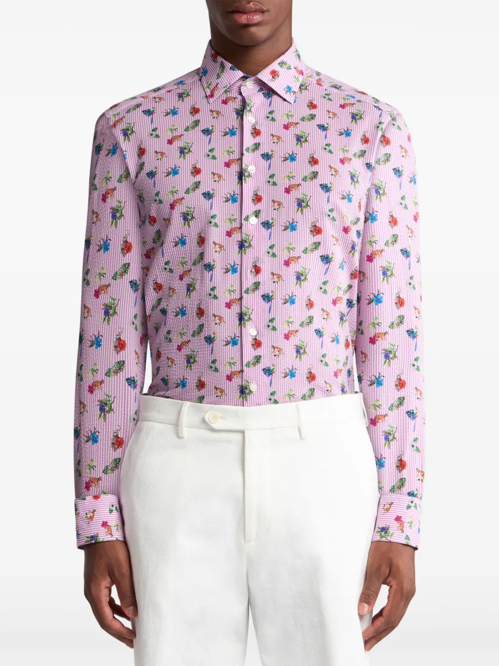 ETRO Overhemd met bloemenprint Roze
