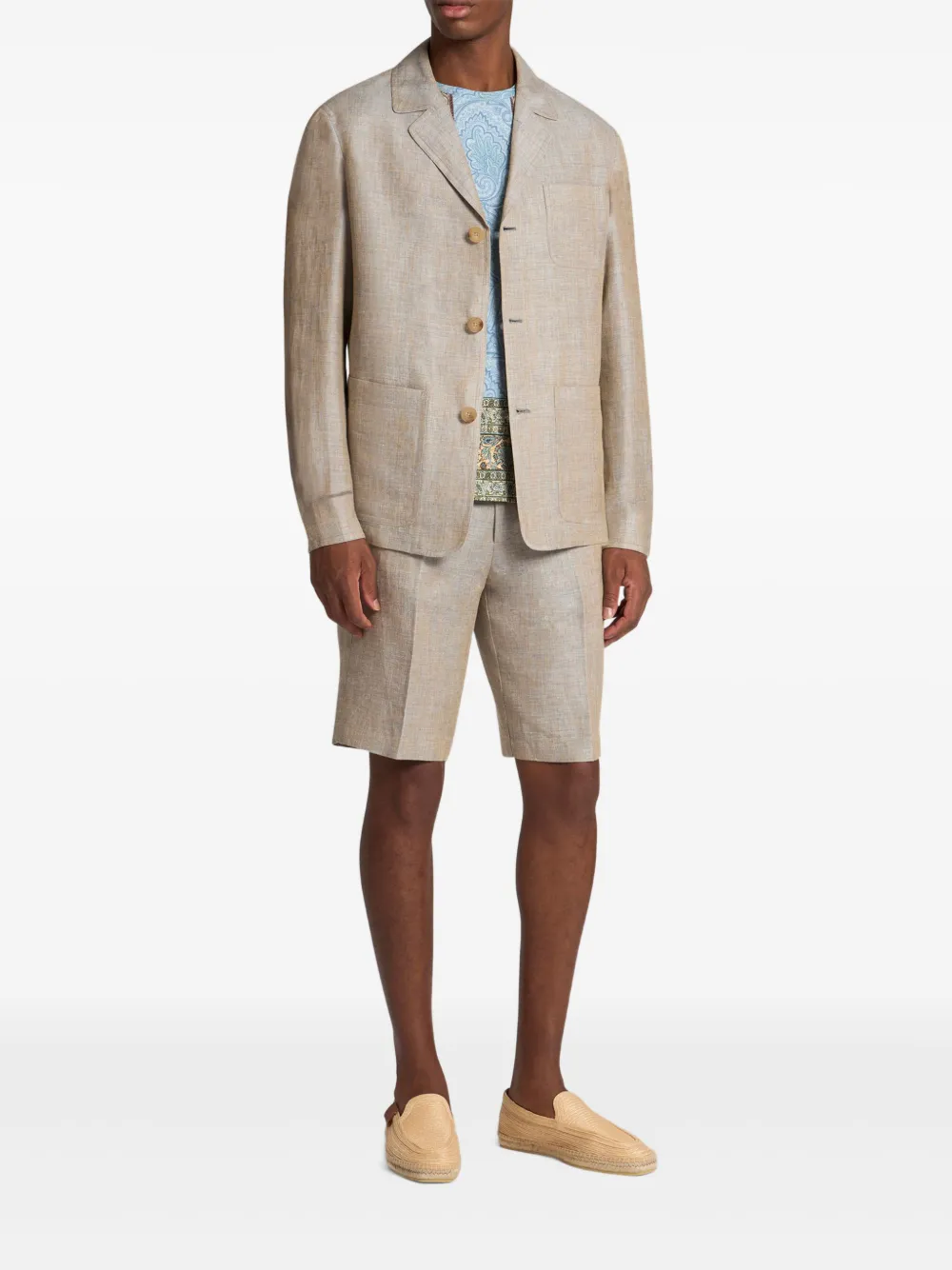 ETRO Linnen blazer Beige