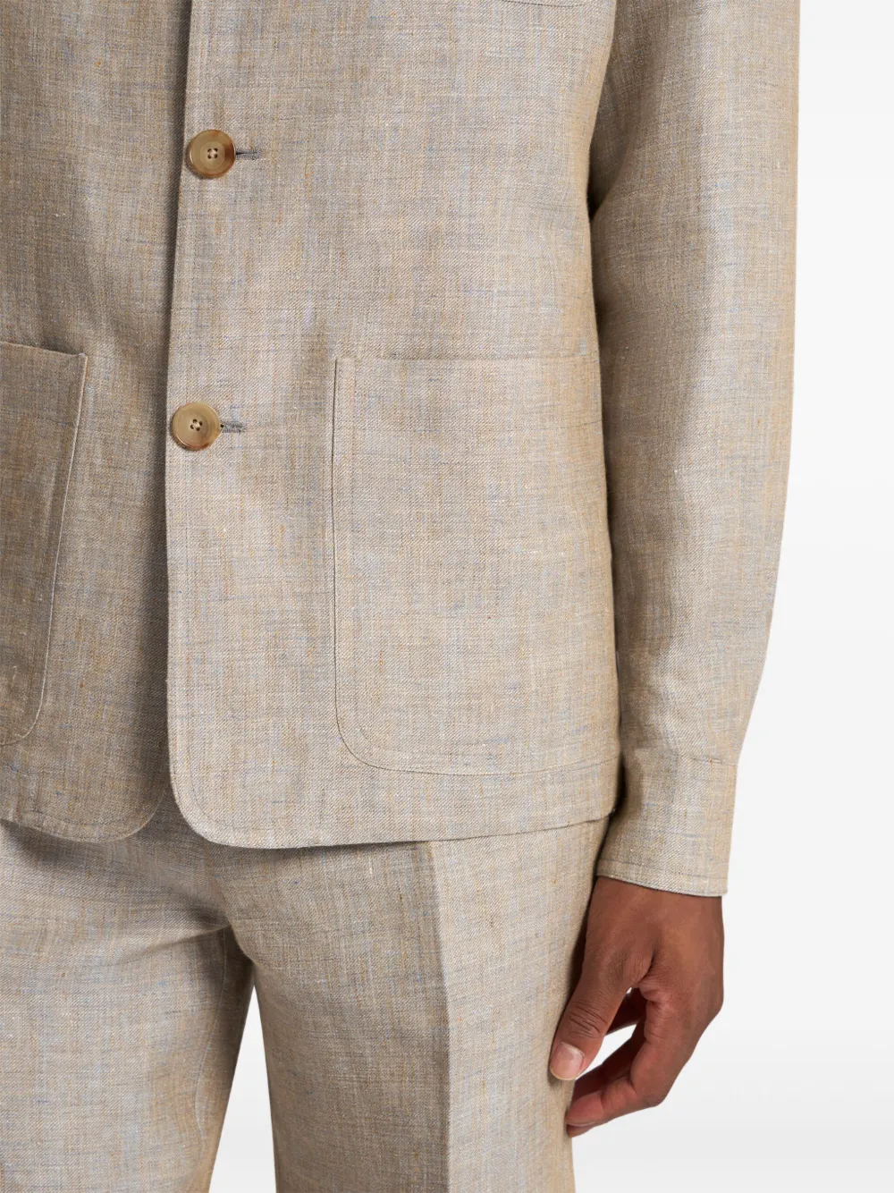 ETRO Linnen blazer Beige