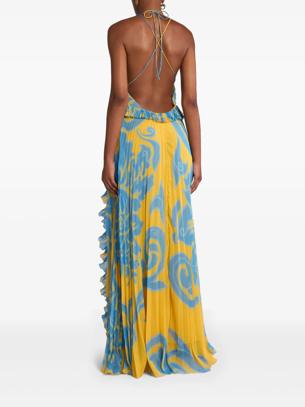 ETRO Jurk met ruches Blauw