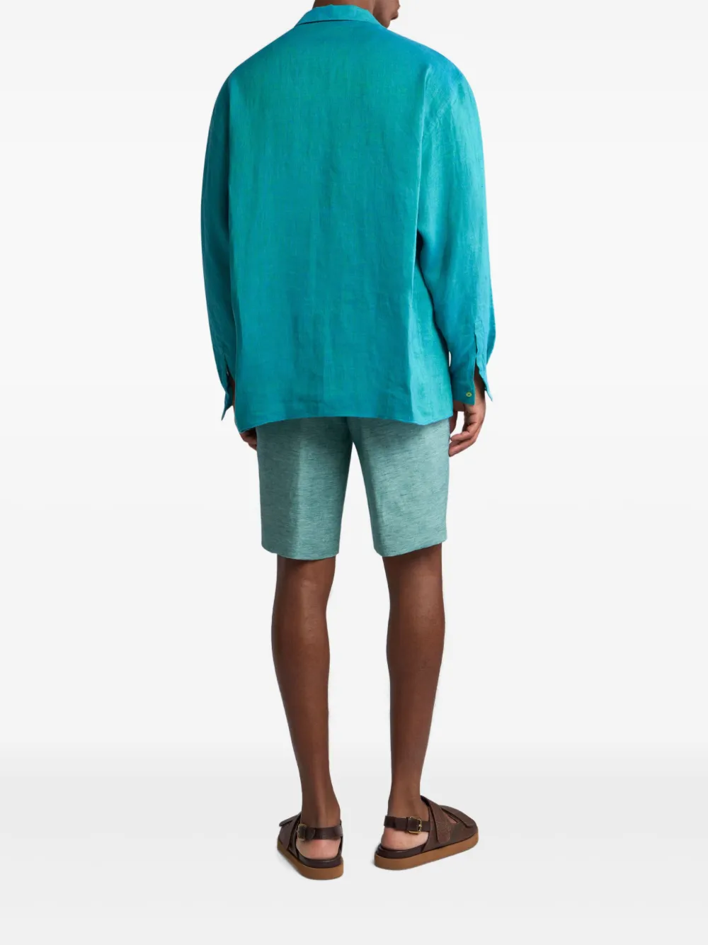 ETRO Linnen overhemd Blauw