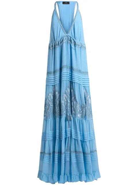 ETRO vestido largo con bordado floral