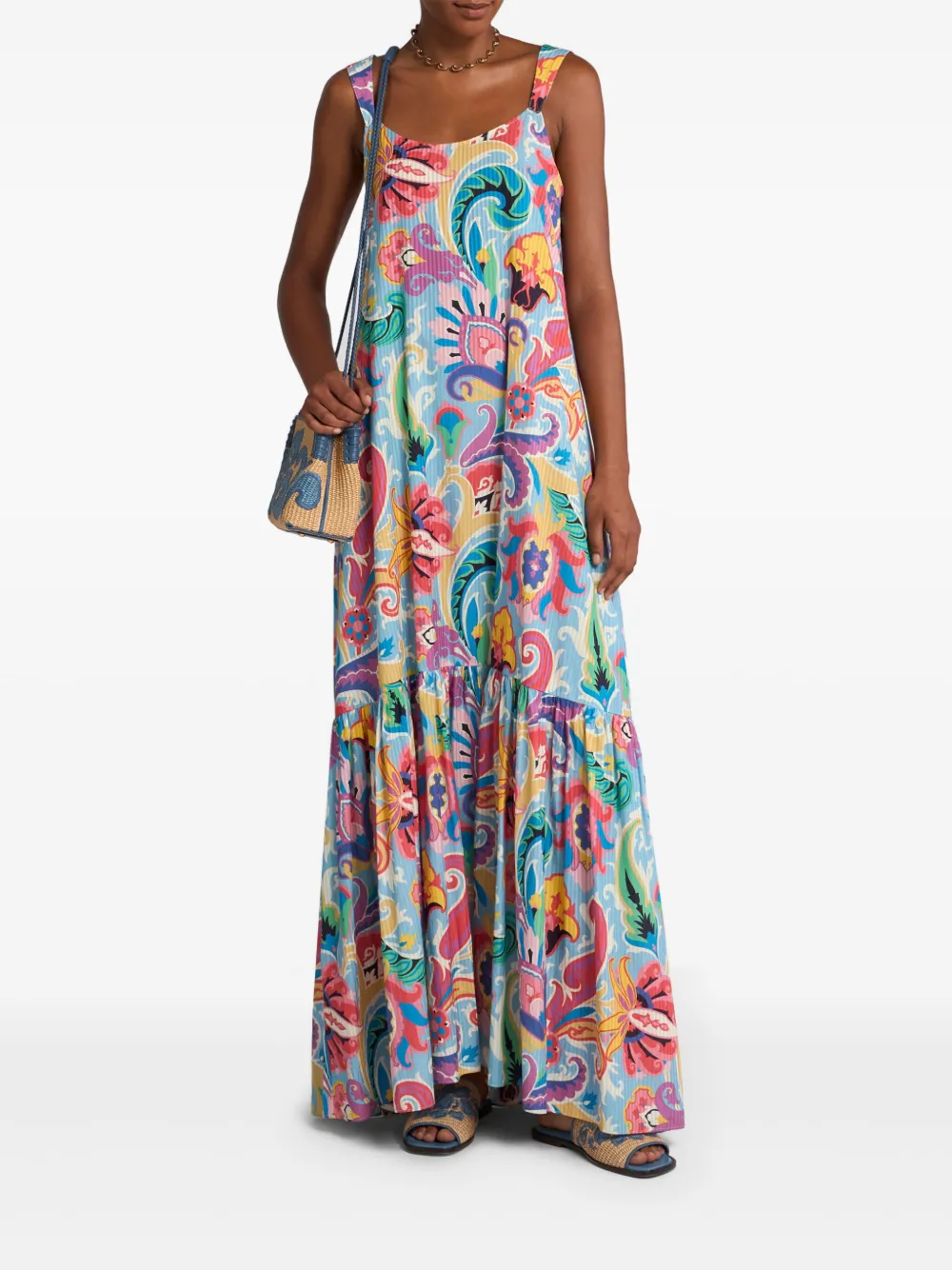 ETRO Gelaagde maxi-jurk - Blauw