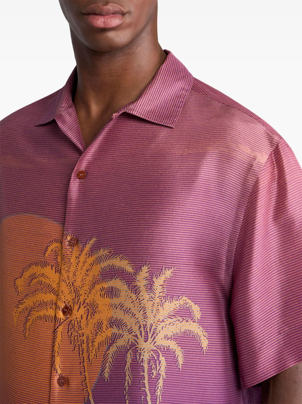 ETRO T-shirt met zonsondergangprint Roze