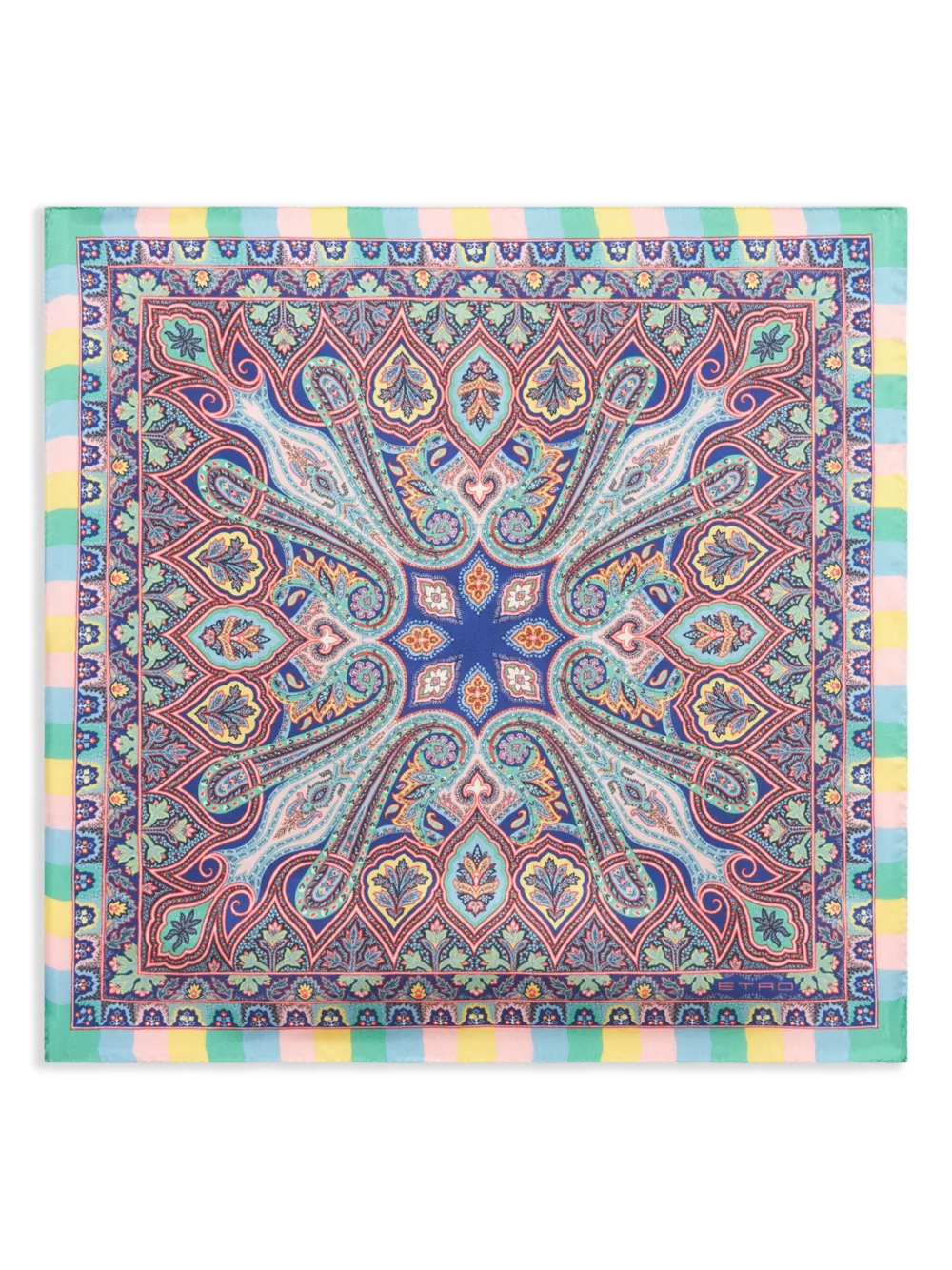 ETRO Zakdoek met bloemenprint Blauw
