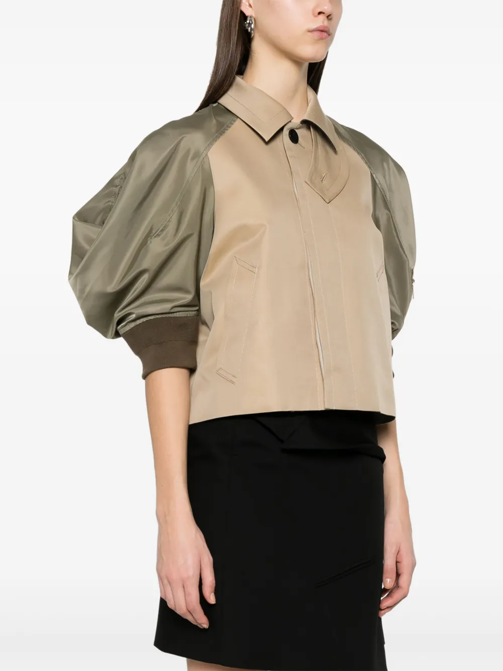 sacai Jack met pofmouwen Groen