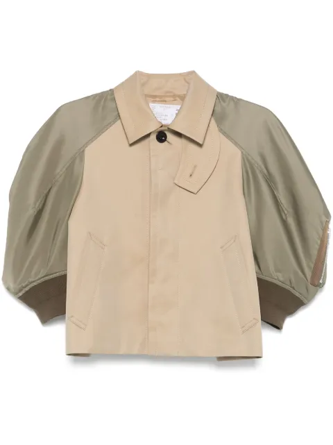 sacai puff-sleeves jacket