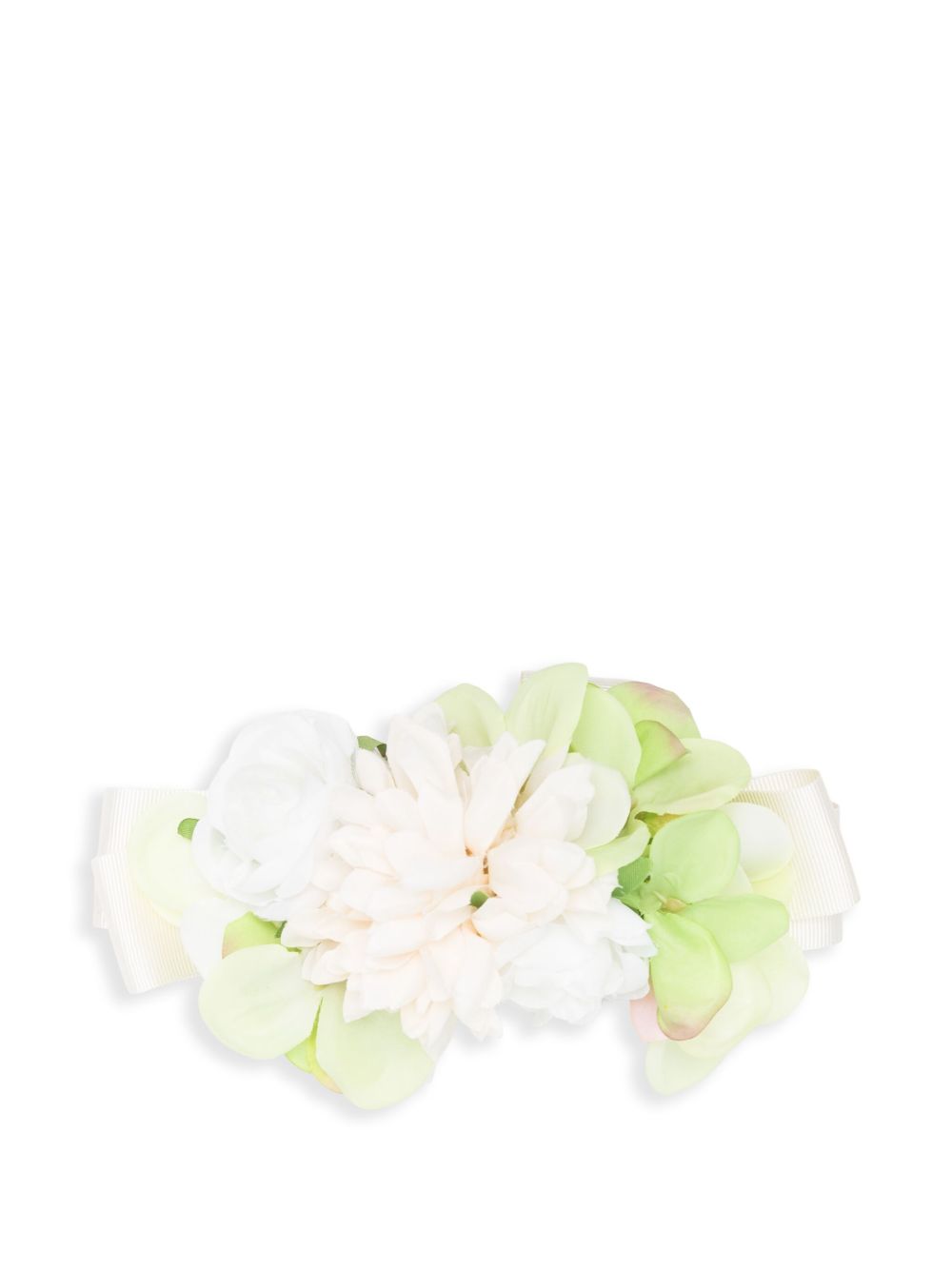 Colorichiari floral-appliqué hair clip - Green