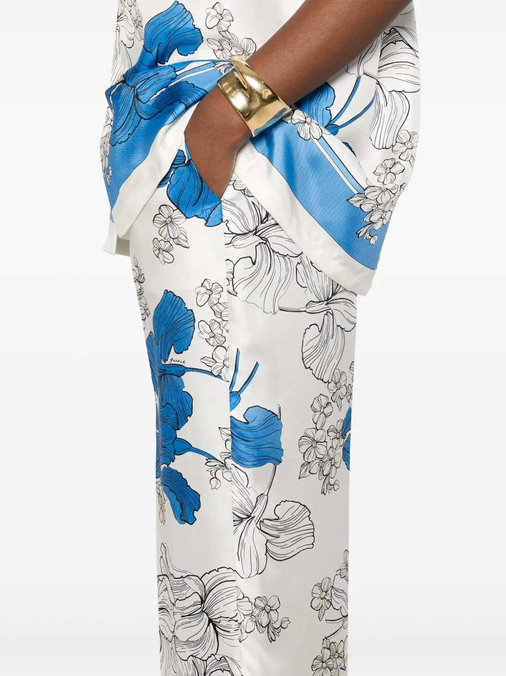 Shop P.a.r.o.s.h Serenella Trousers In White