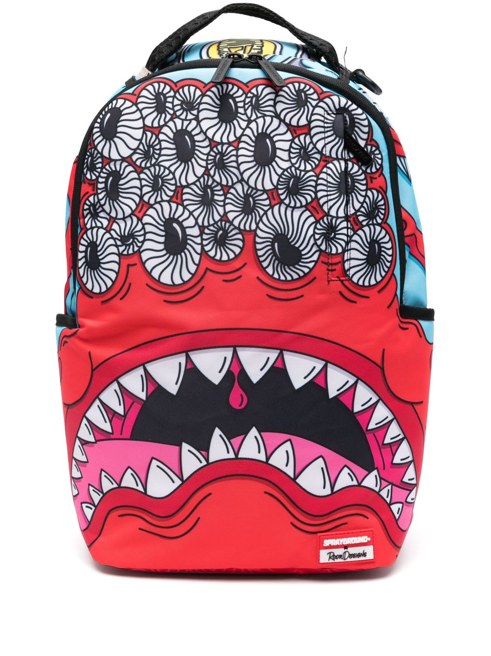 sprayground kid x Jorge Rodriguez Blinky Shark backpack - Red