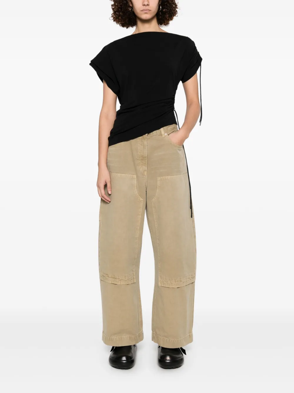 Juun.J Katoenen cargo broek - Beige