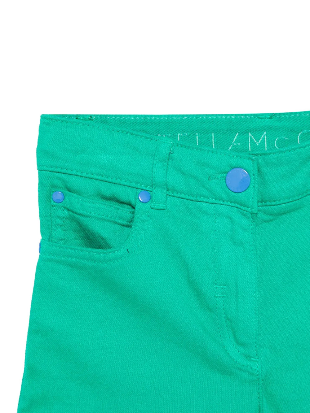 Stella McCartney Kids Spijkershorts met borduurwerk Groen