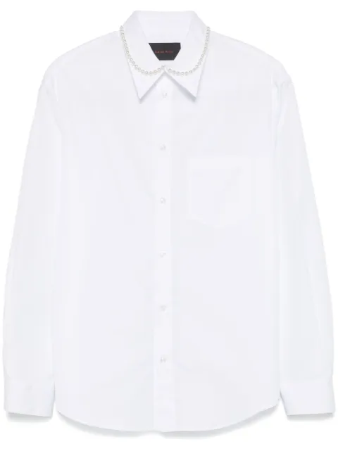 Simone Rocha camisa con detalle de perlas artificiales