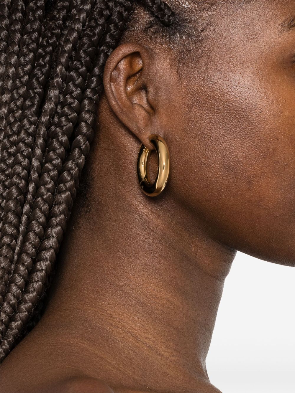 Saint Laurent tube-hoop earrings - Goud