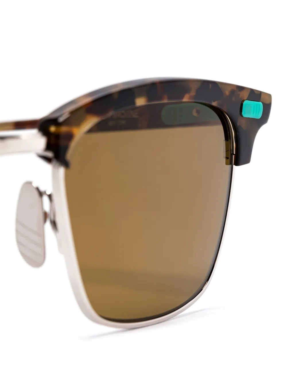 Thom Browne Eyewear Zonnebril met vierkant montuur Bruin