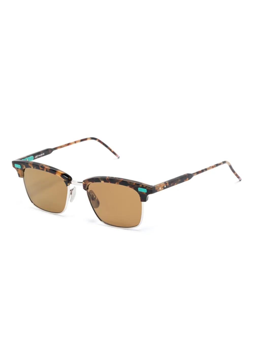 thombrowneeyewear Thom Browne Eyewear Zonnebril met vierkant montuur - Bruin