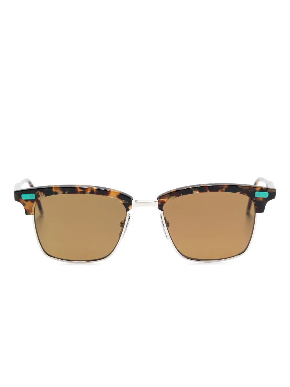Thom Browne Eyewear tortoiseshell square-frame sunglasses | Brown | Image 1
