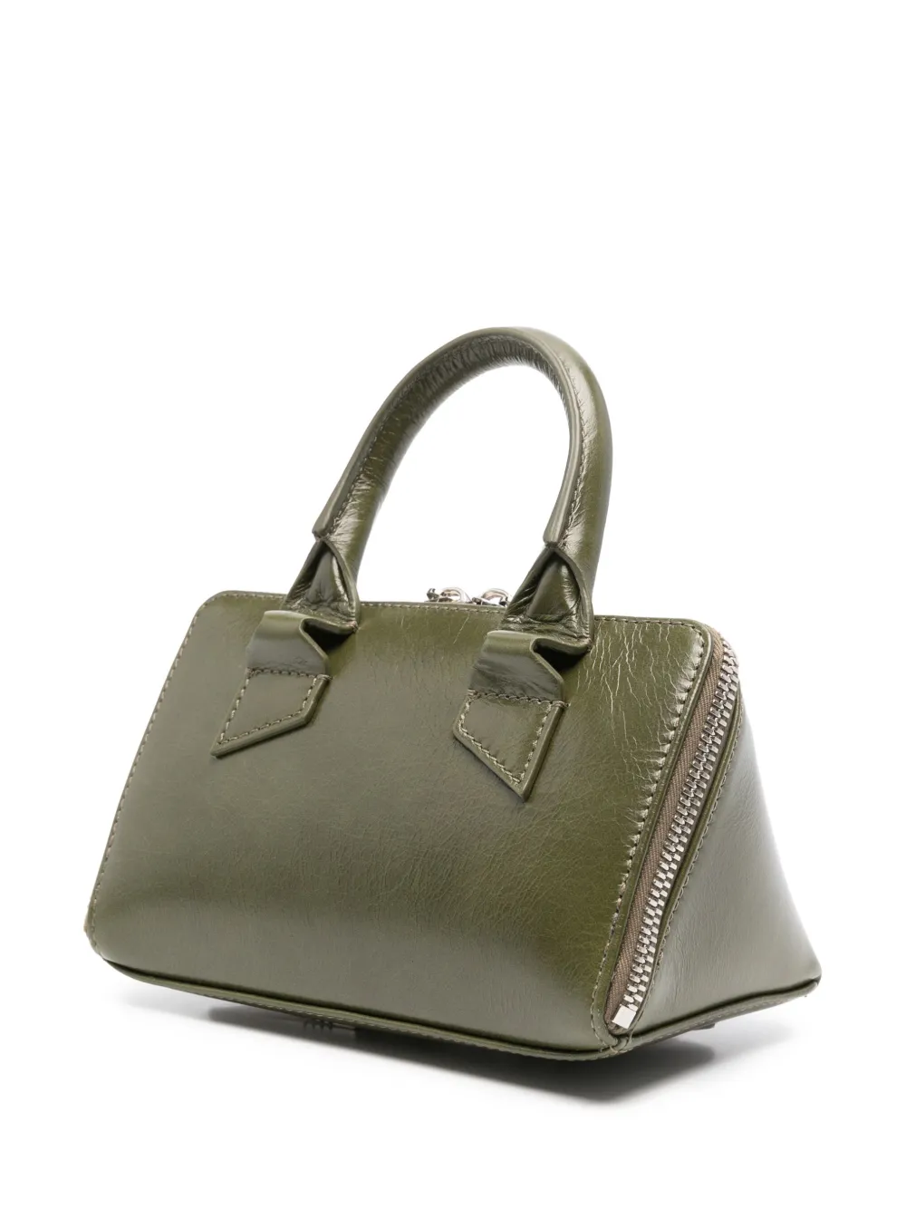 The Attico Friday leren shopper Groen