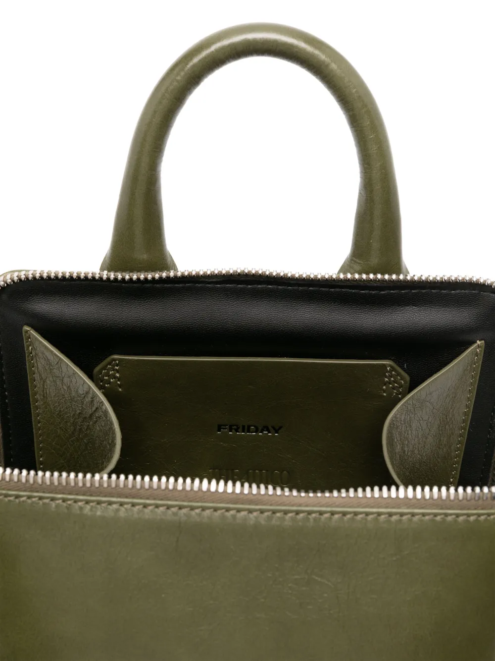 The Attico Friday leren shopper Groen