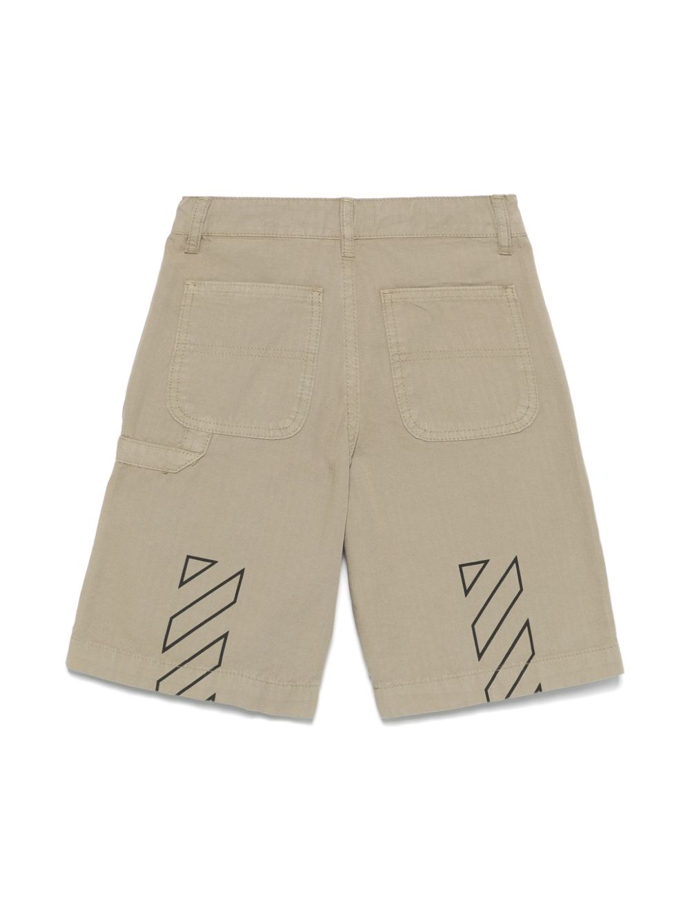 Off-White Kids Shorts met logoprint - Groen