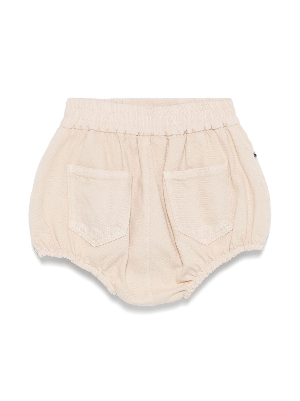 Douuod Kids Shorts met geborduurd logo - Beige