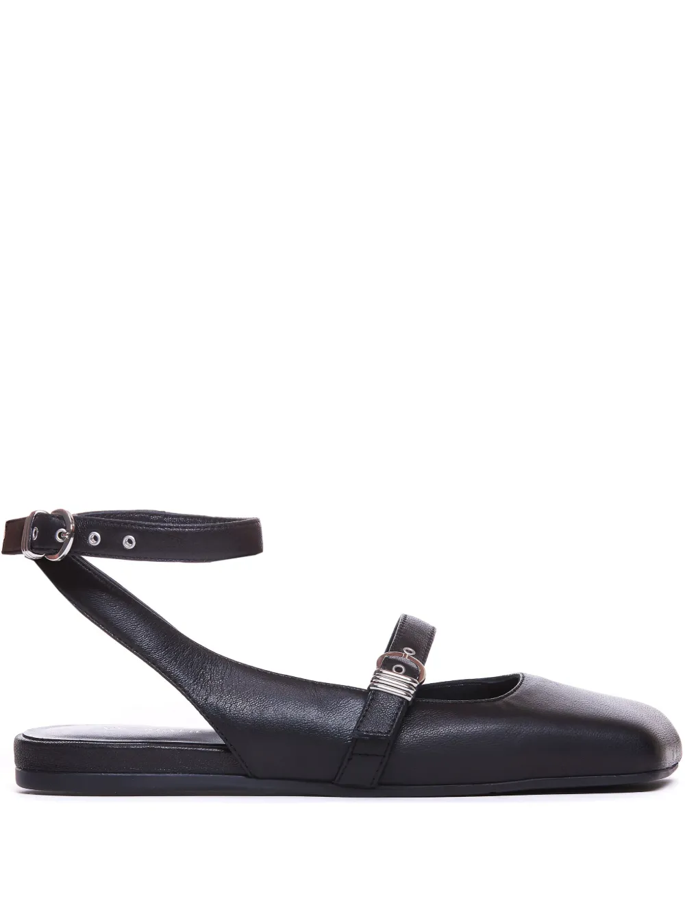 Vic Matie leather ballerina shoes Black