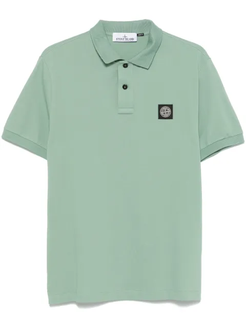 Stone Island playera tipo polo de piqué