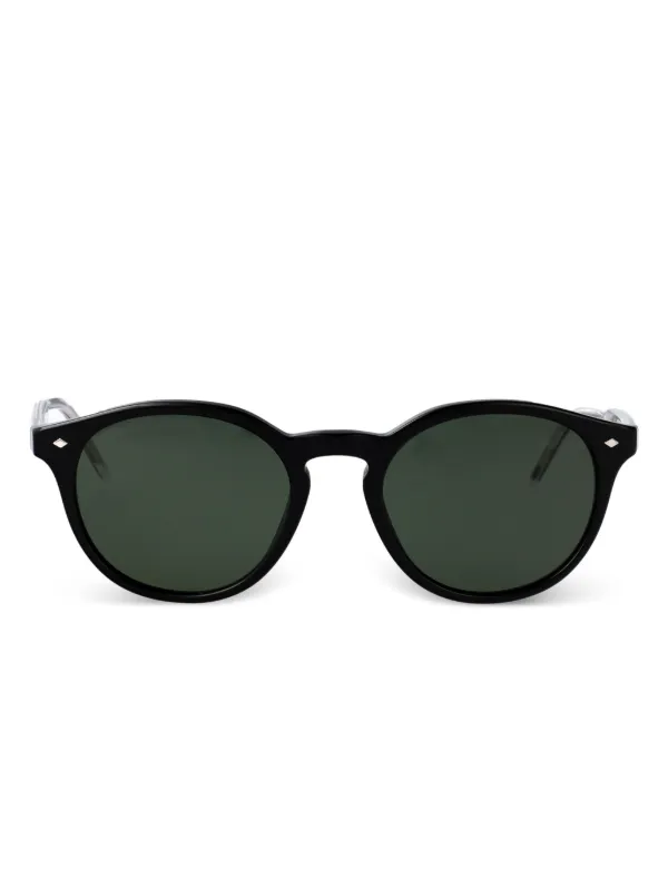 Giorgio Armani Black Round Frame Sunglasses Round sunglasses in black - Giorgio Armani | Mytheresa main image 3