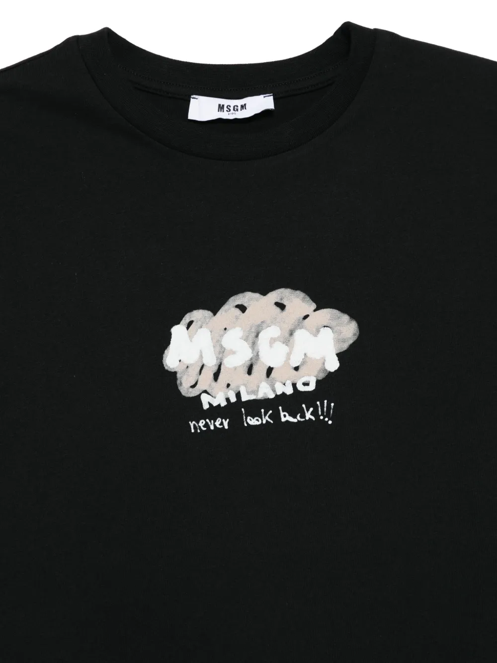 MSGM Kids T-shirt met logoprint Zwart