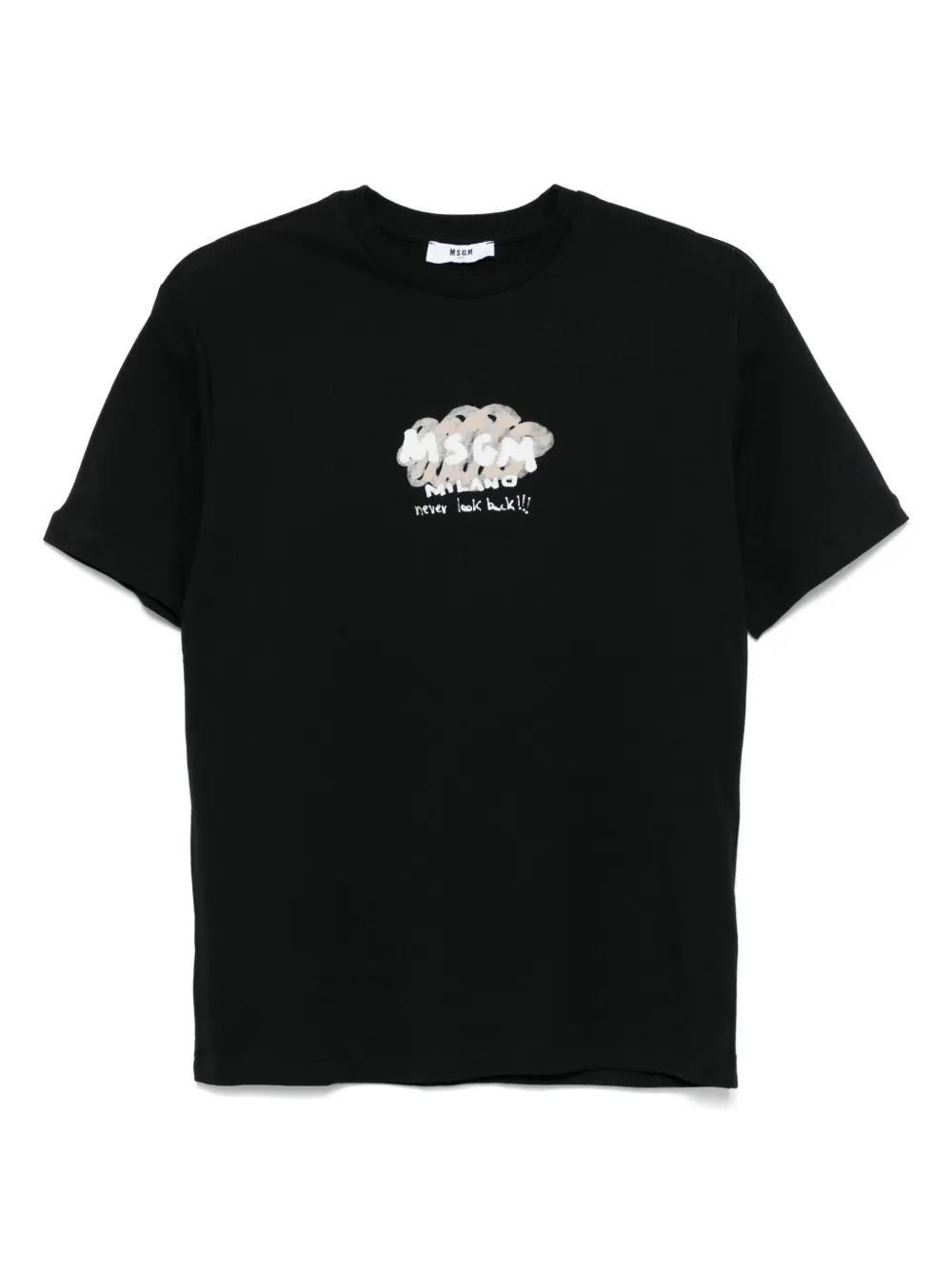 MSGM Kids T-shirt met logoprint Zwart