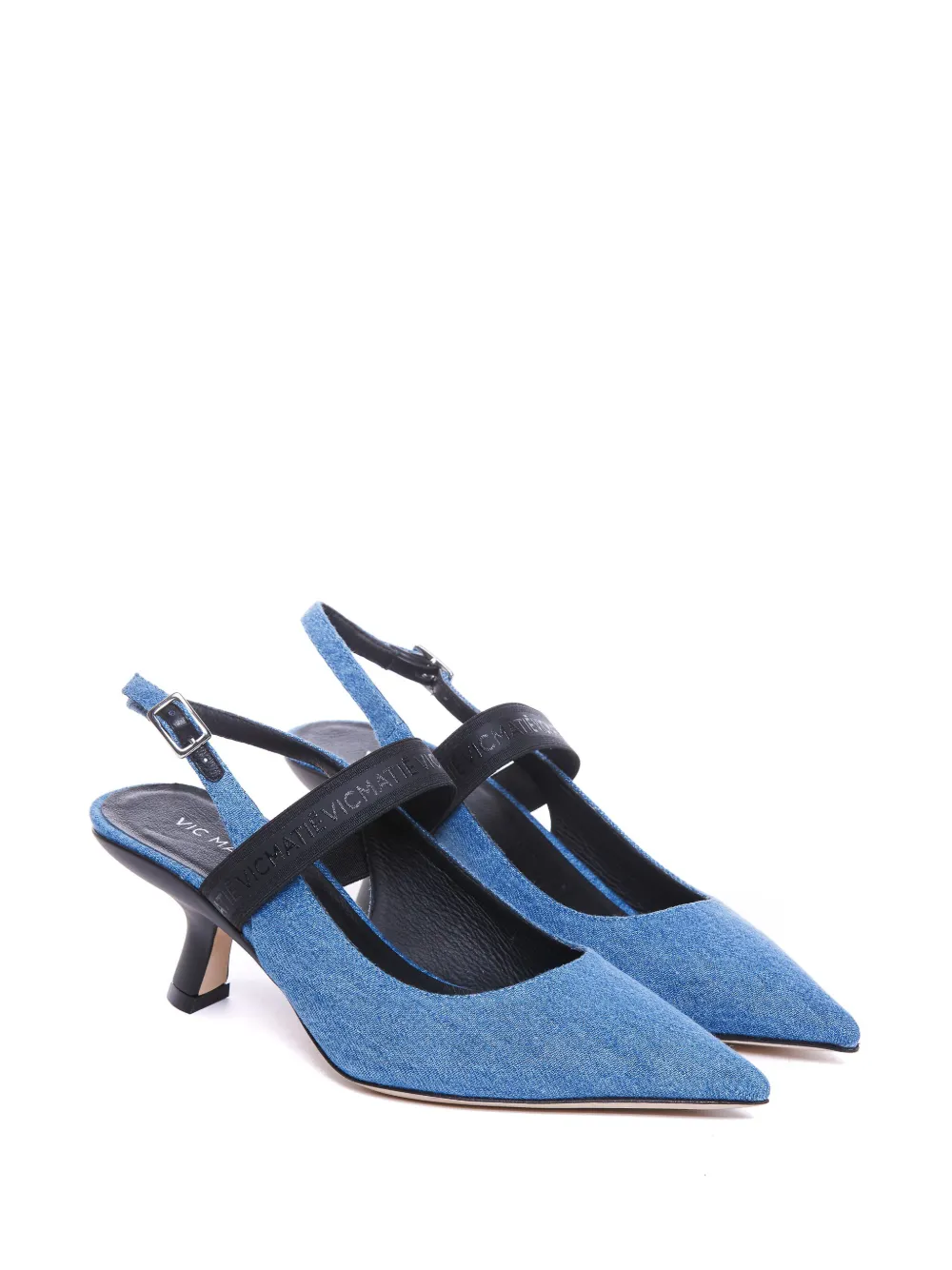 Vic Matie Denim slingback pumps - Blauw