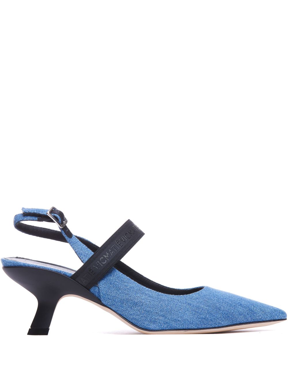 Vic Matie Denim slingback pumps Blauw