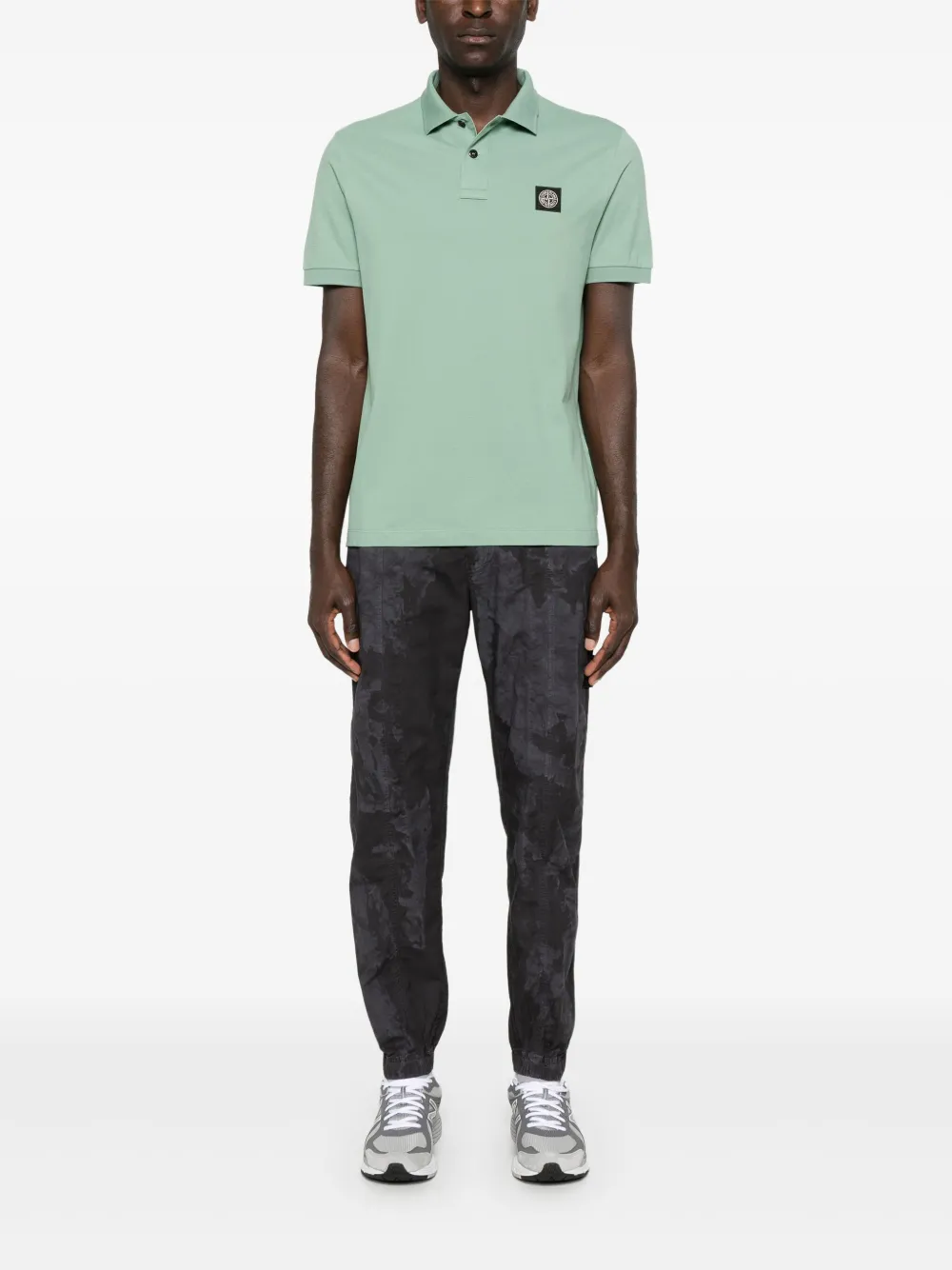 Stone Island Broek met camouflageprint - Grijs