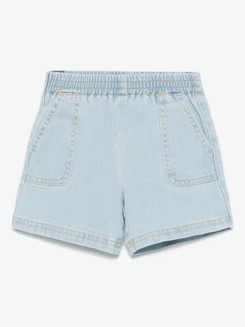 ETRO KIDS Pegaso-motif denim shorts