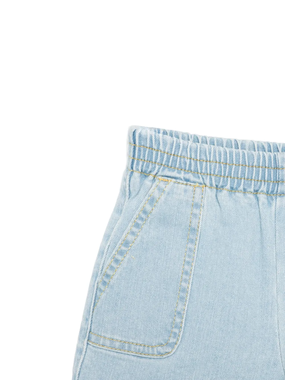 ETRO KIDS Spijkershorts met Pegaso-patroon Blauw