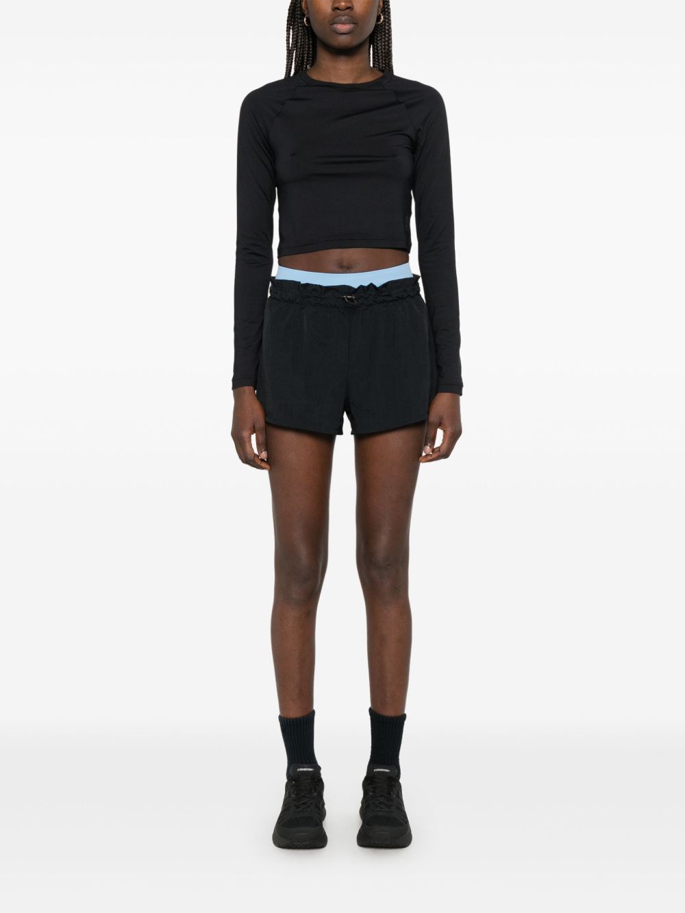 Off-White Gelaagde shorts - Zwart